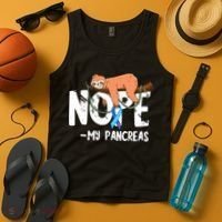 Pancreas Diabetes Awareness Blood Sugar Diabetic Sloth T1D Tank Top thumb 4