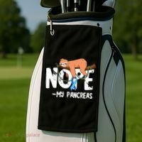 Pancreas Diabetes Awareness Blood Sugar Diabetic Sloth T1D Golf Towel thumb 2