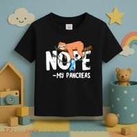 Pancreas Diabetes Awareness Blood Sugar Diabetic Sloth T1D Toddler T-Shirt thumb 3
