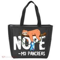 Pancreas Diabetes Awareness Blood Sugar Diabetic Sloth T1D Tote Bag thumb 0