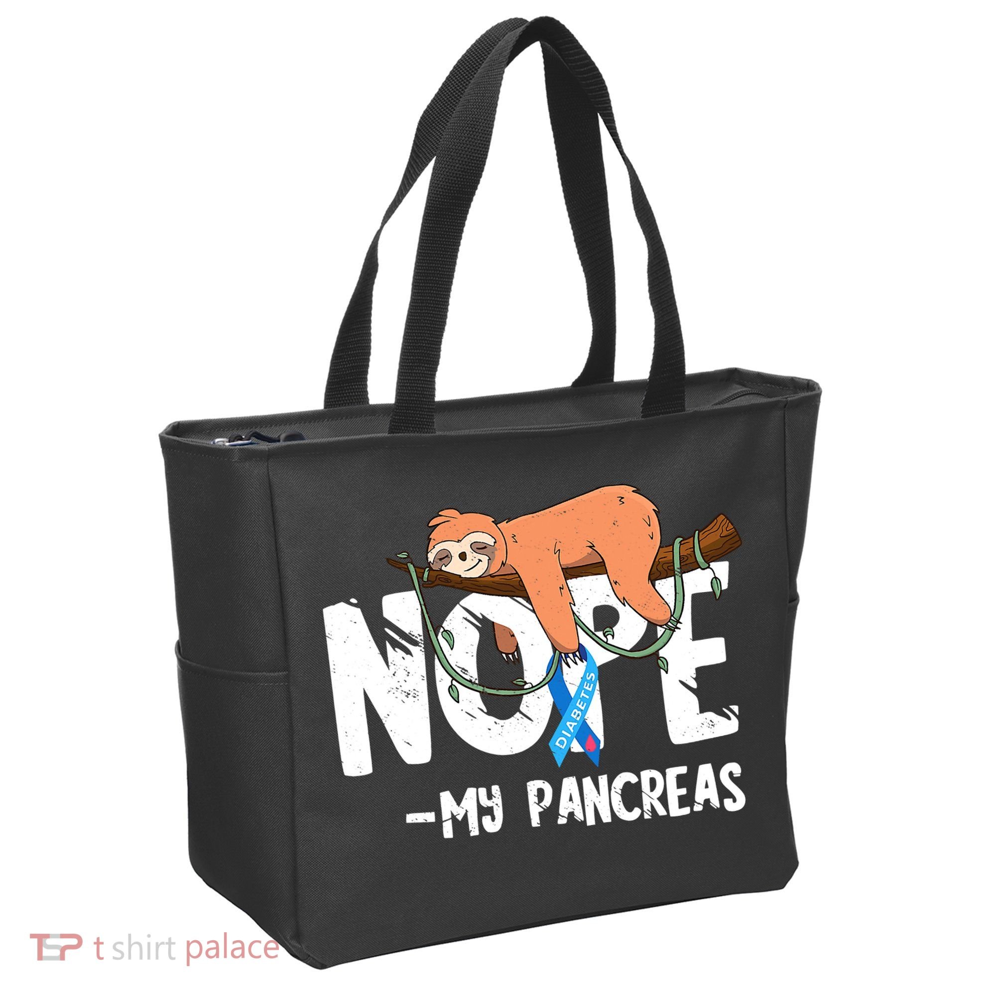 Pancreas Diabetes Awareness Blood Sugar Diabetic Sloth T1D Tote Bag