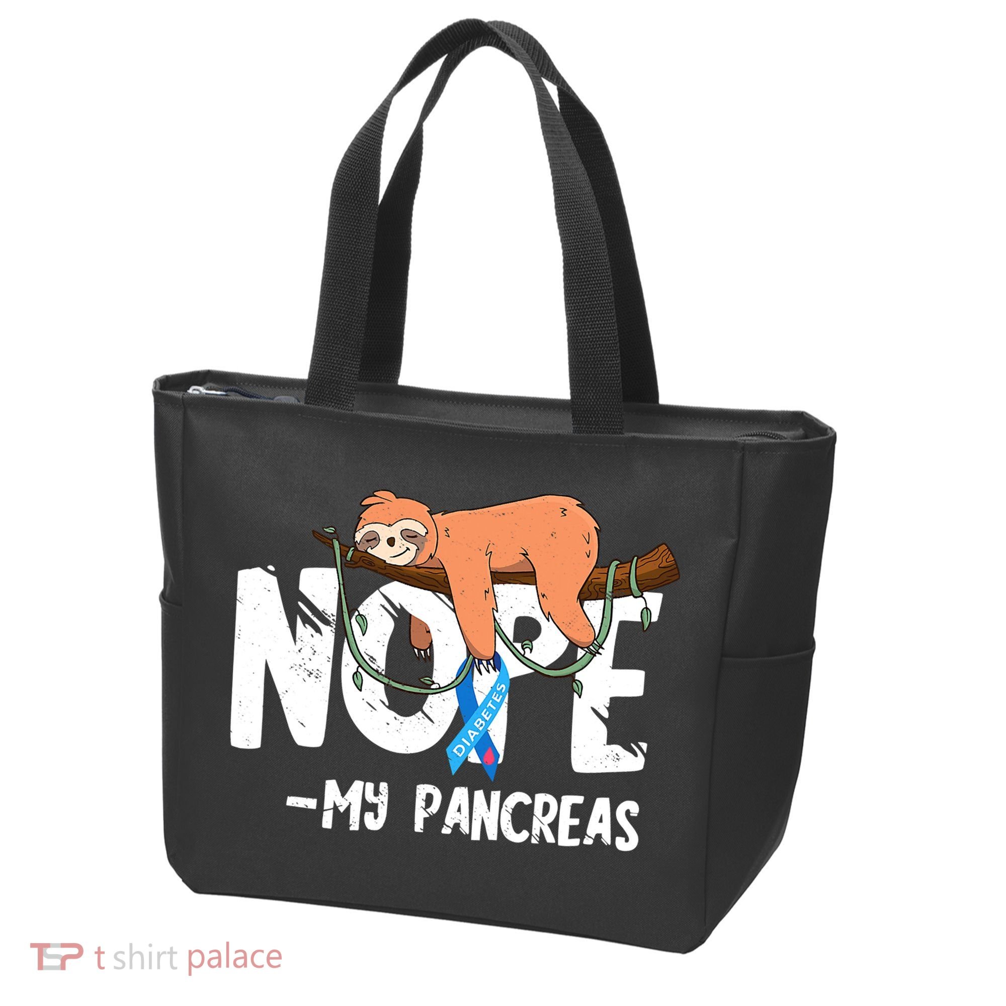 Pancreas Diabetes Awareness Blood Sugar Diabetic Sloth T1D Tote Bag