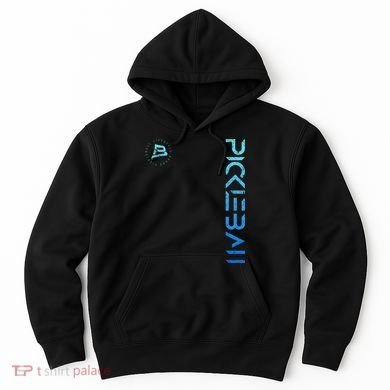Pickleball Distressed Blue Gradient Casual Design Hoodie