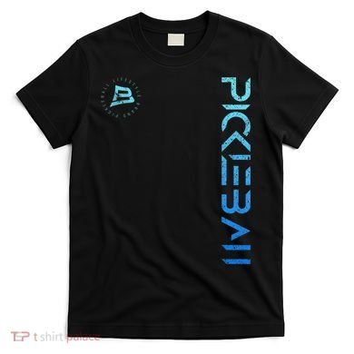 Pickleball Distressed Blue Gradient Casual Design T-Shirt