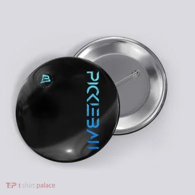 Pickleball Distressed Blue Gradient Casual Design Button