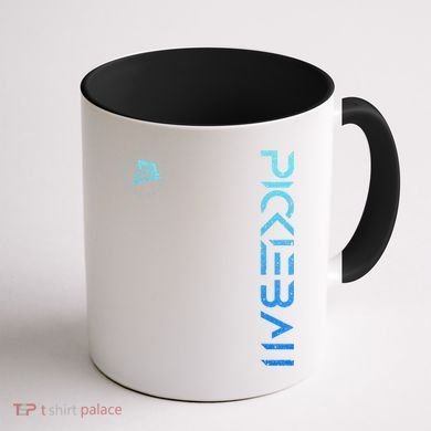 Pickleball Distressed Blue Gradient Casual Design Coffee Mug back
