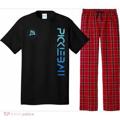 Pickleball Distressed Blue Gradient Casual Design Pajama Set