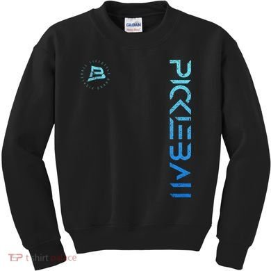 Pickleball Distressed Blue Gradient Casual Design Kids Sweatshirt