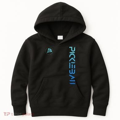 Pickleball Distressed Blue Gradient Casual Design Kids Hoodie