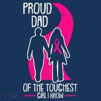 Proud Dad Breast Cancer Awareness Pink Ribbon Girl Warrior T-Shirt thumb 7