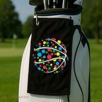Polka Dots Basketball International Dot Day Golf Towel thumb 2
