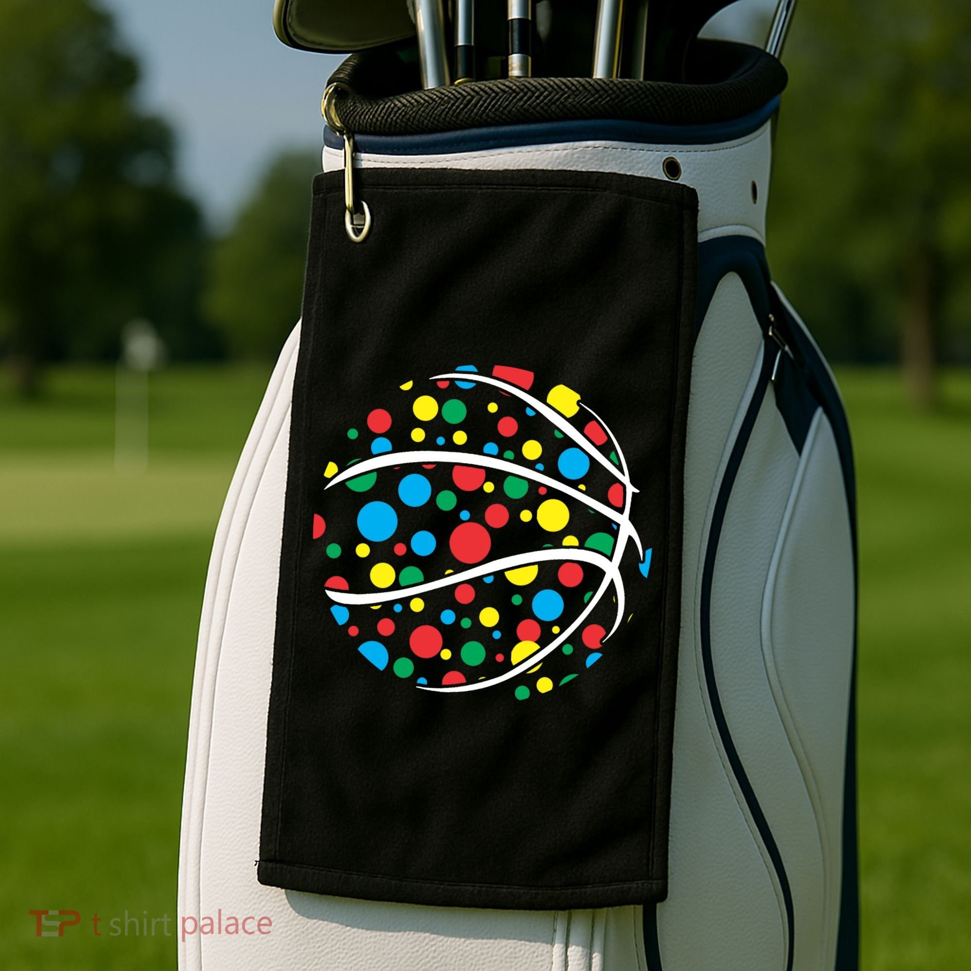 Polka Dots Basketball International Dot Day Golf Towel