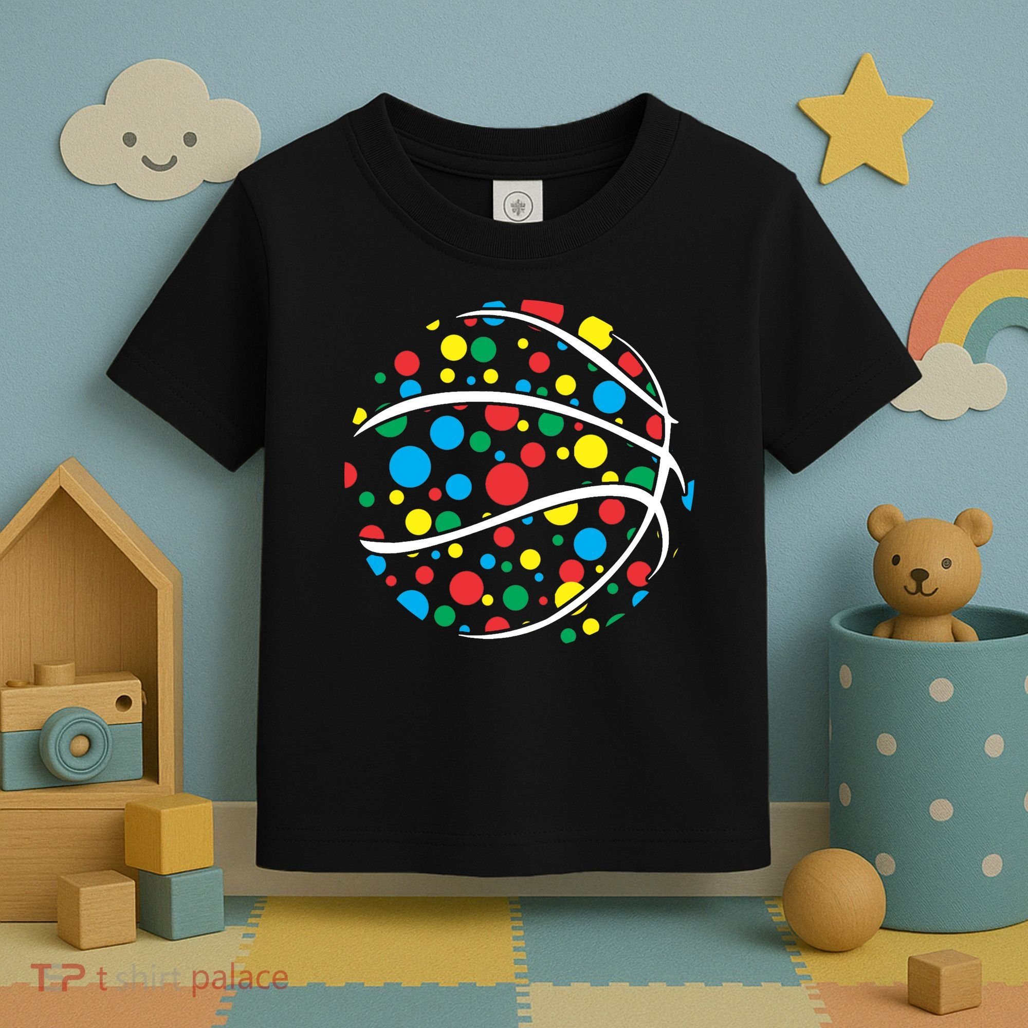 Polka Dots Basketball International Dot Day Toddler T-Shirt