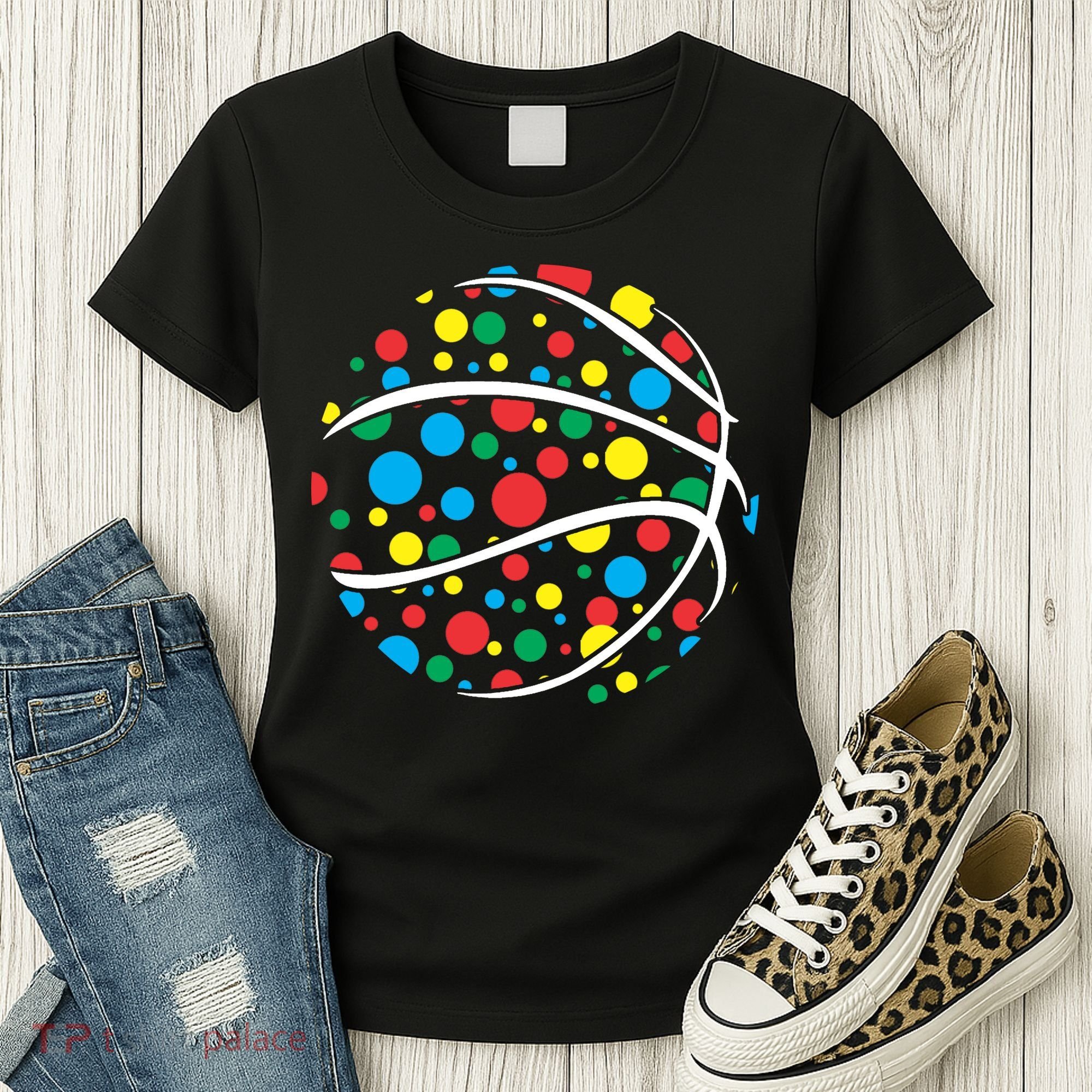 Polka Dots Basketball International Dot Day Women's T-Shirt