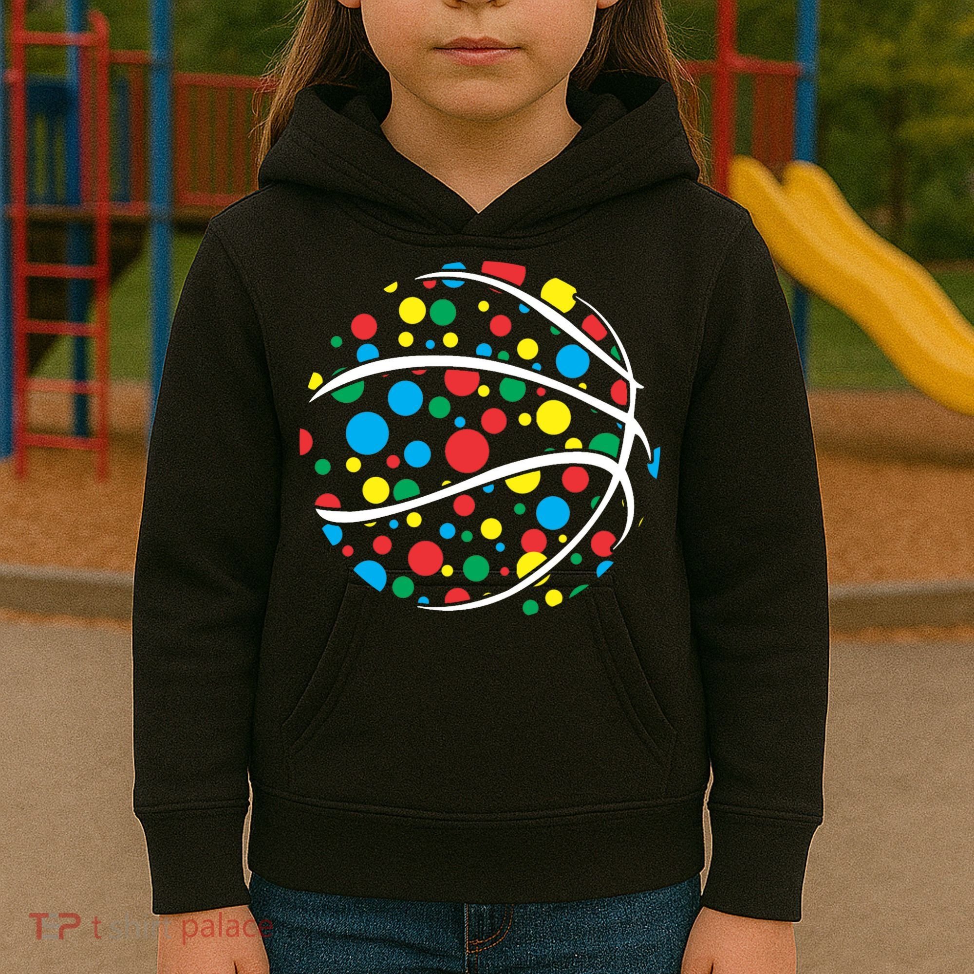 Polka Dots Basketball International Dot Day Kids Hoodie