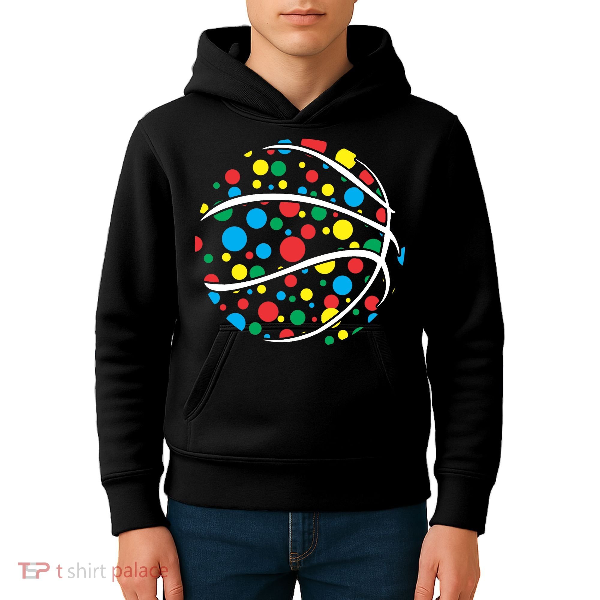 Polka Dots Basketball International Dot Day Kids Hoodie