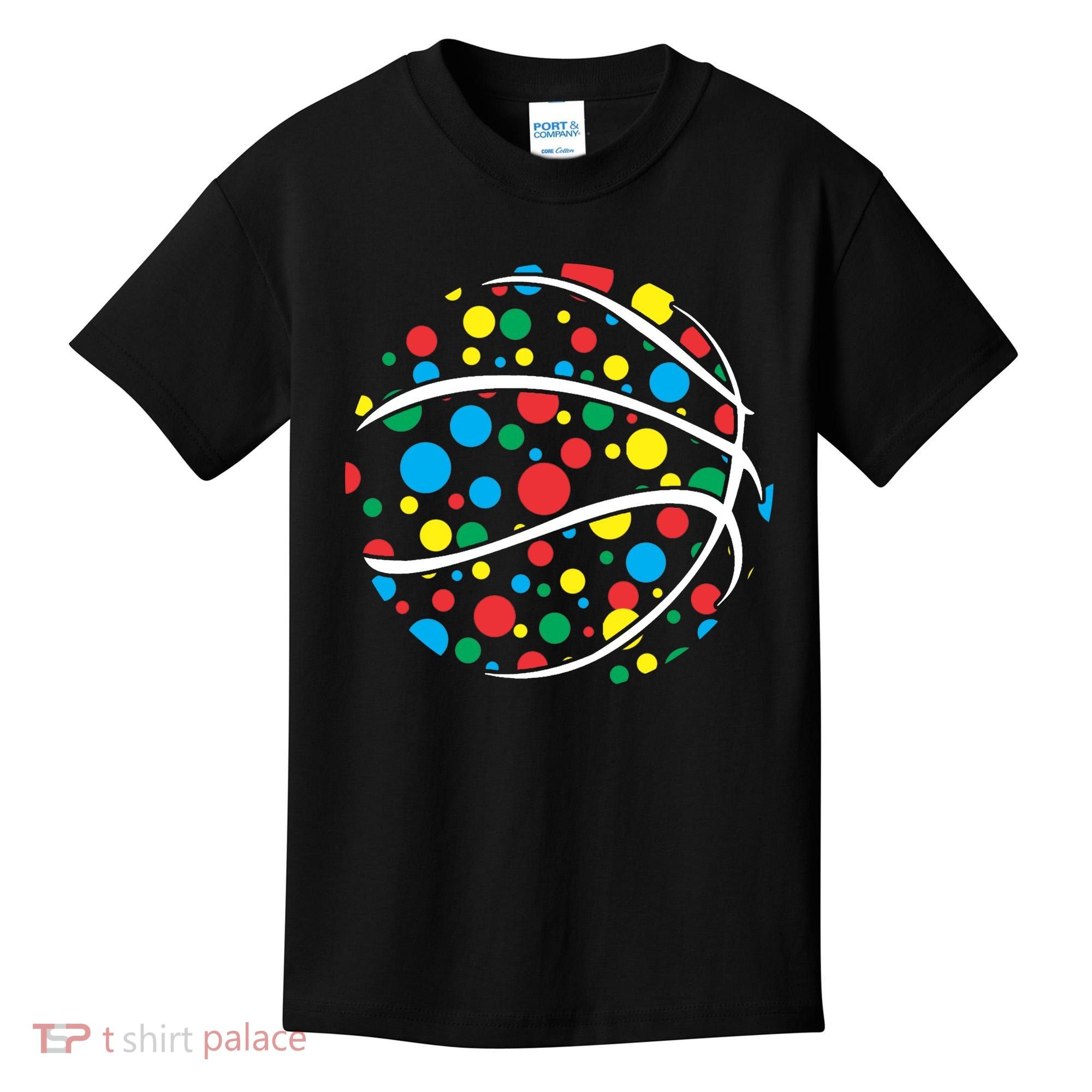 Polka Dots Basketball International Dot Day Kids T-Shirt