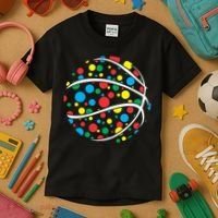 Polka Dots Basketball International Dot Day Kids T-Shirt thumb 3