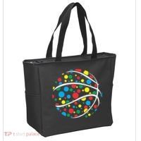 Polka Dots Basketball International Dot Day Tote Bag thumb 2