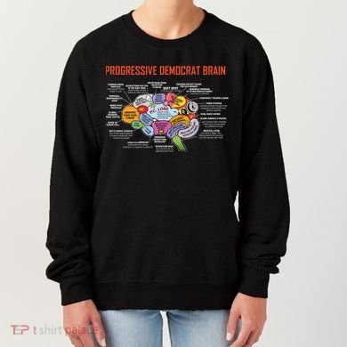 Progressive Democrat Brain Diagram Funny Women's Sweatshirt