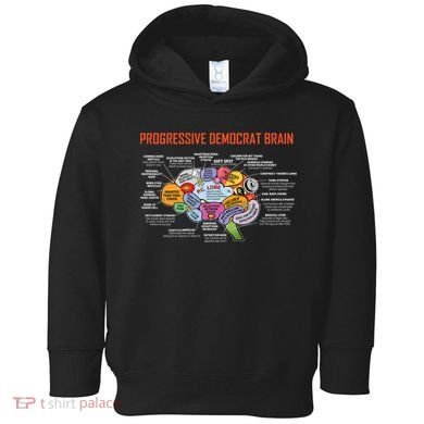 Progressive Democrat Brain Diagram Funny Toddler Hoodie