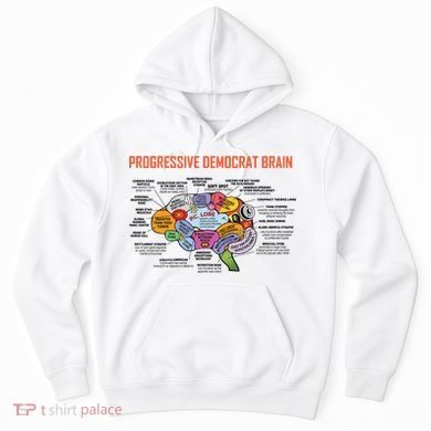 Progressive Democrat Brain Diagram Funny Hoodie