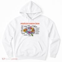 Progressive Democrat Brain Diagram Funny Hoodie thumb 0