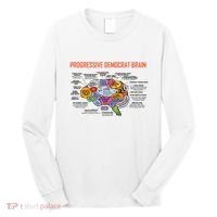 Progressive Democrat Brain Diagram Funny Long Sleeve Shirt thumb 0