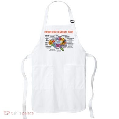 Progressive Democrat Brain Diagram Funny Apron