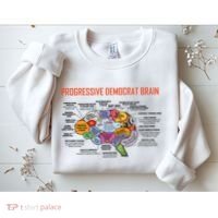 Progressive Democrat Brain Diagram Funny Sweatshirt thumb 2