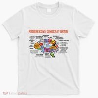 Progressive Democrat Brain Diagram Funny T-Shirt thumb 0