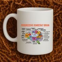 Progressive Democrat Brain Diagram Funny Coffee Mug thumb 2