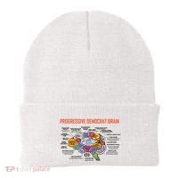 Progressive Democrat Brain Diagram Funny Beanie thumb 0