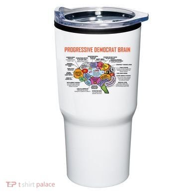 Progressive Democrat Brain Diagram Funny Tumbler