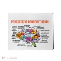 Progressive Democrat Brain Diagram Funny Mousepad thumb 0