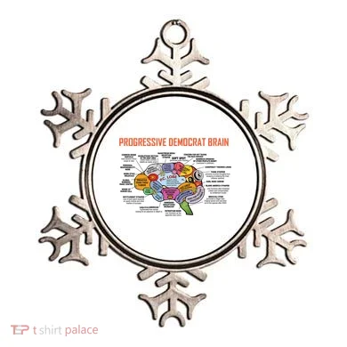 Progressive Democrat Brain Diagram Funny Ornament
