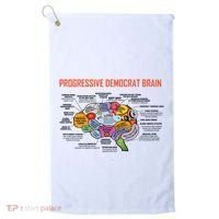 Progressive Democrat Brain Diagram Funny Golf Towel thumb 0