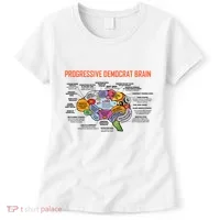 Progressive Democrat Brain Diagram Funny Women's T-Shirt thumb 0
