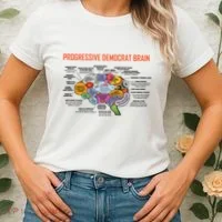 Progressive Democrat Brain Diagram Funny Women's T-Shirt thumb 2