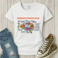 Progressive Democrat Brain Diagram Funny Women's T-Shirt thumb 3