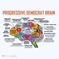 Progressive Democrat Brain Diagram Funny Women's T-Shirt thumb 6