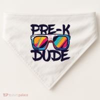 Prek Dude Back To School Prek Boy Girl USA-Made Doggie Bandana thumb 0