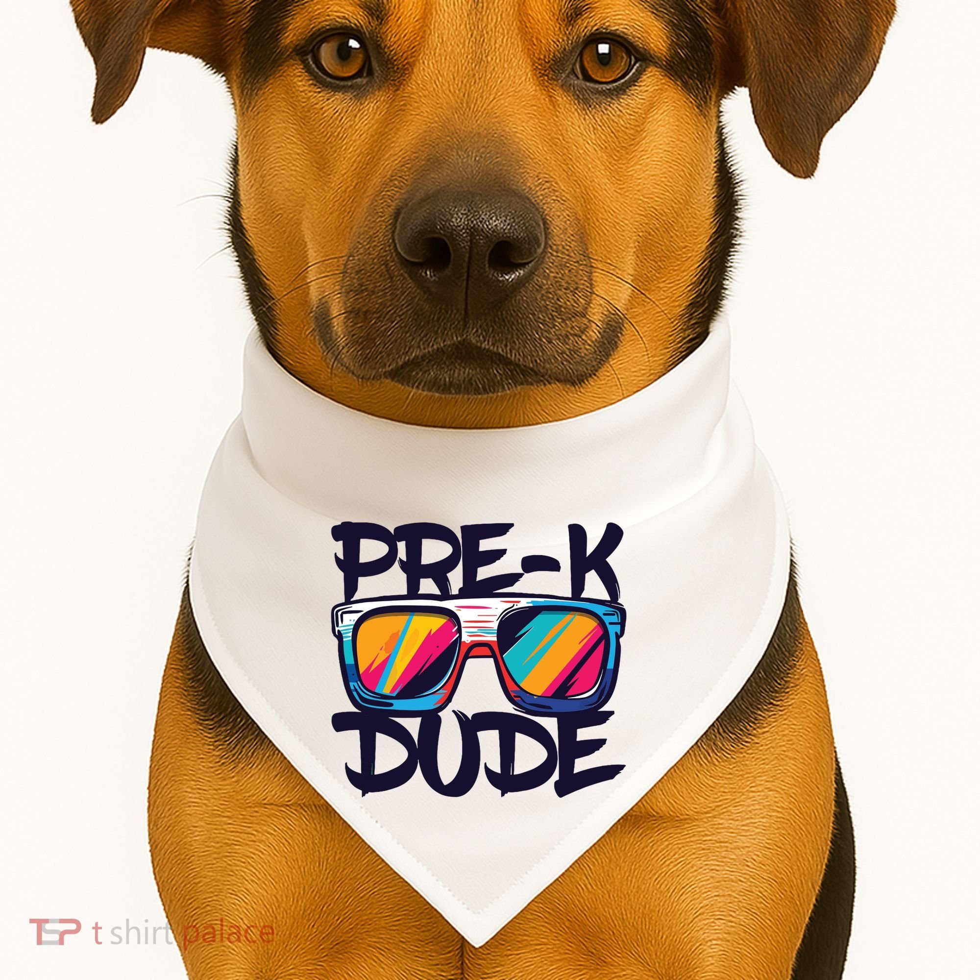Prek Dude Back To School Prek Boy Girl USA-Made Doggie Bandana