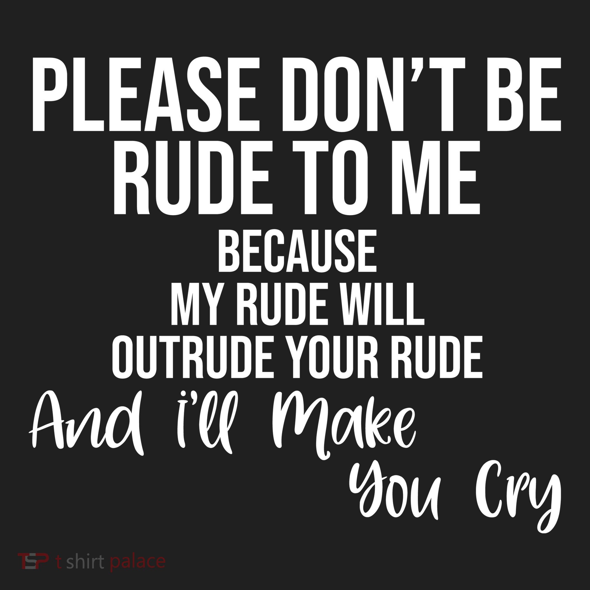 Please Dont Be Rude To Me Ill Make You Cry Funny Beanie