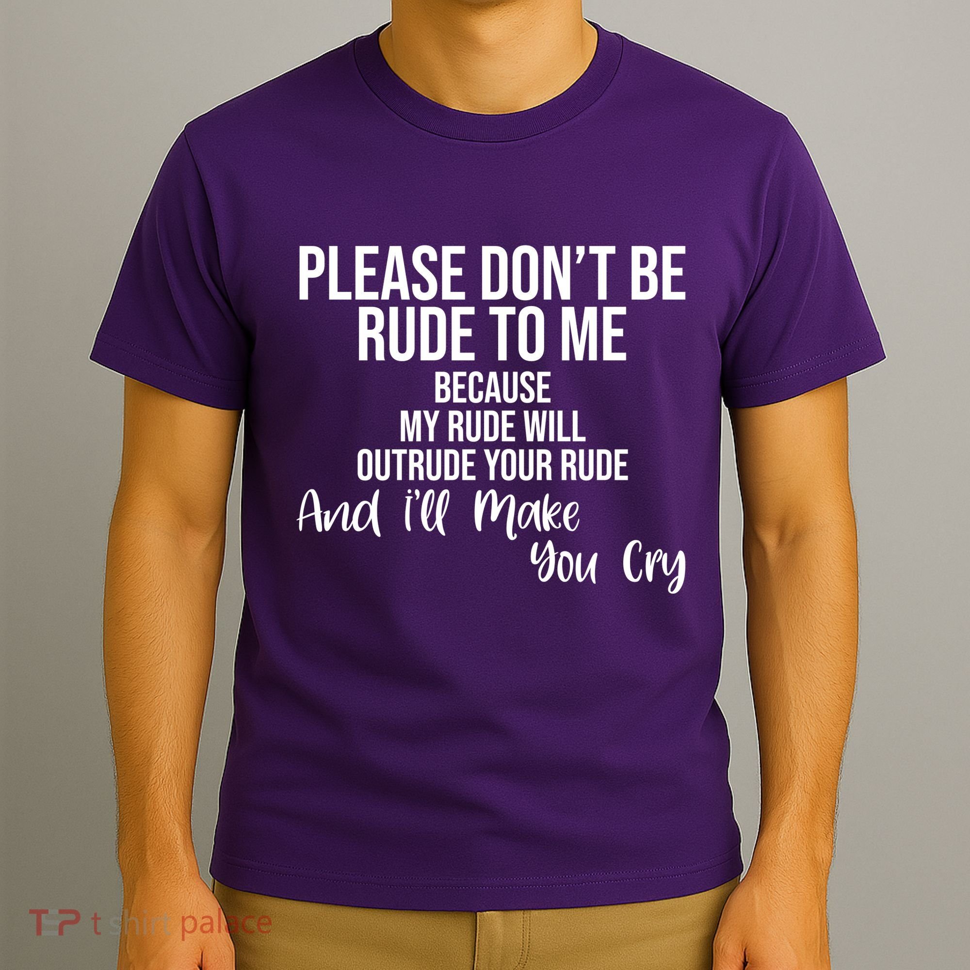 Please Dont Be Rude To Me Ill Make You Cry Funny T-Shirt