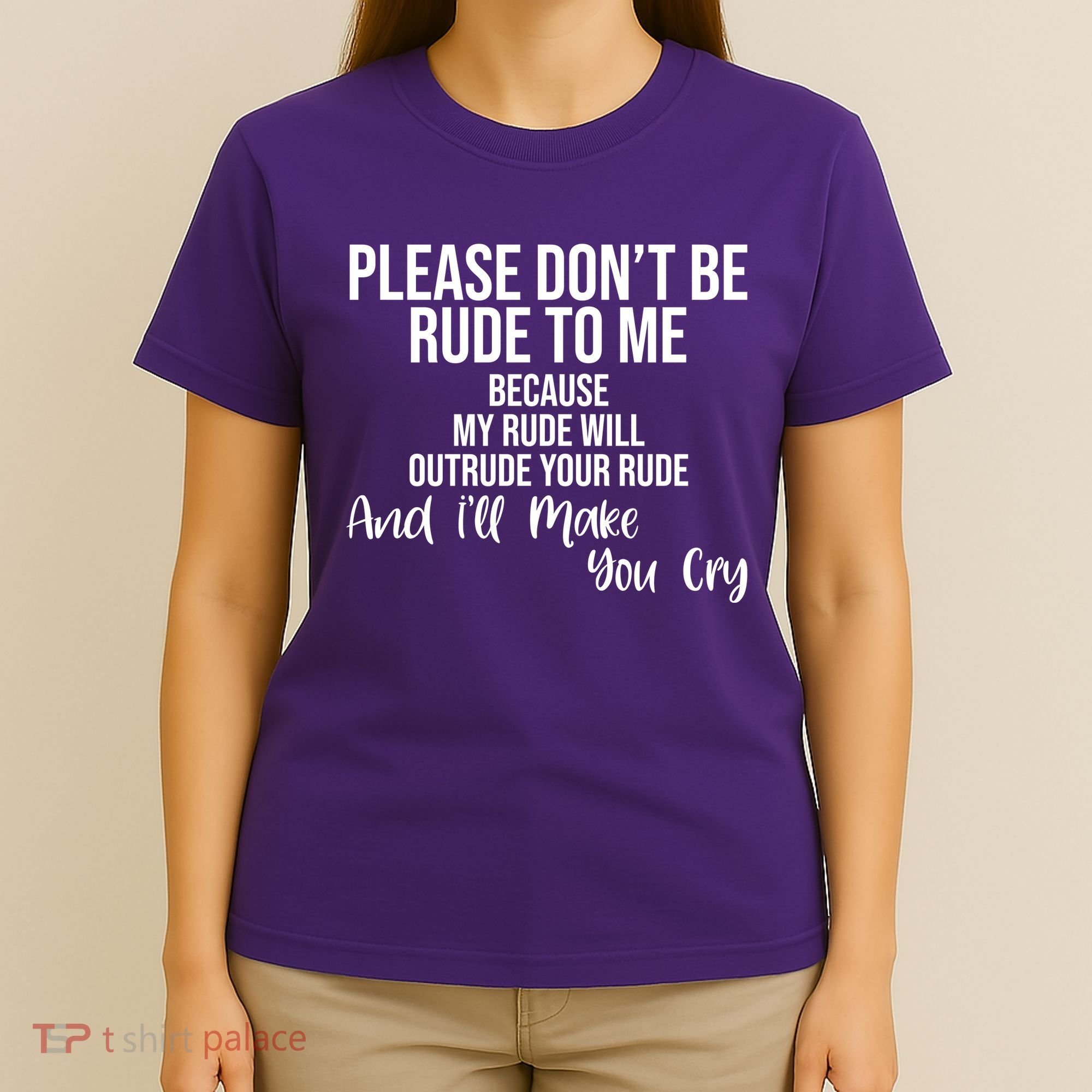Please Dont Be Rude To Me Ill Make You Cry Funny T-Shirt