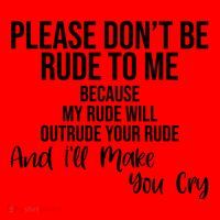 Please Dont Be Rude To Me Ill Make You Cry Funny Santa Hat thumb 1