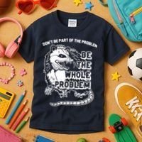 Possum Don't Be Part Of The Problem Be The Entire Problem Funny Opossum Kids T-Shirt thumb 3