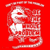 Possum Don't Be Part Of The Problem Be The Entire Problem Funny Opossum Santa Hat thumb 1