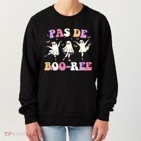 Pas De BooréE Ghost Ballet Dancer Halloween Women's Sweatshirt thumb 0